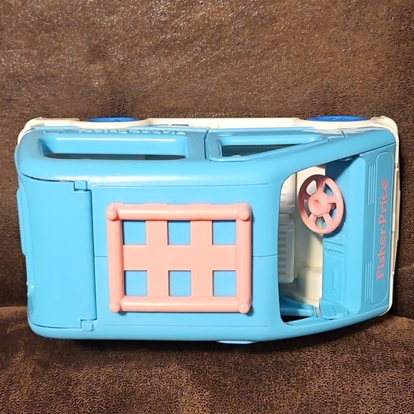 Fisher Price Loving Family Dollhouse Mini-van Car Blue Van 1993 Vintage Vehicle - Picture 10 of 11